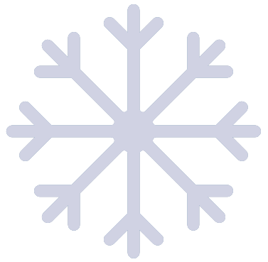 A grey illustration of a snowflake